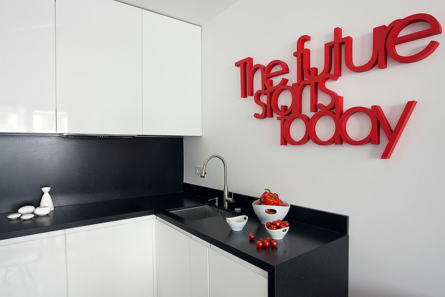 Minimalistyczny Apartament 43m2 Warszawa, The Vibe The Vibe 미니멀리스트 주방