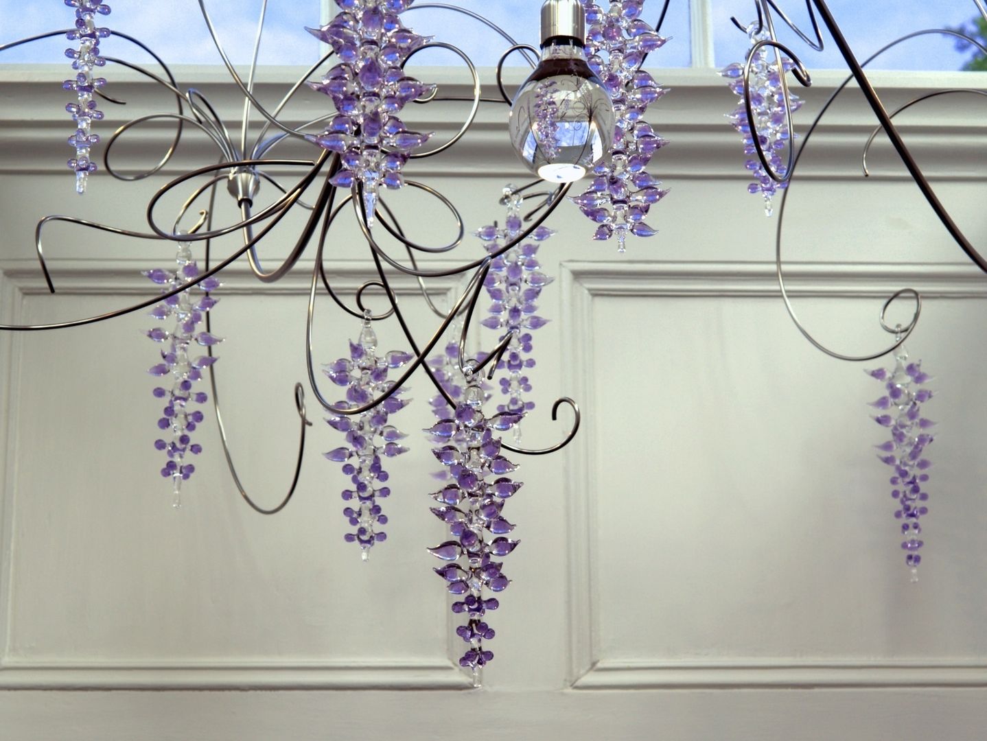 Wisteria chandelier homify Eclectic corridor, hallway & stairs