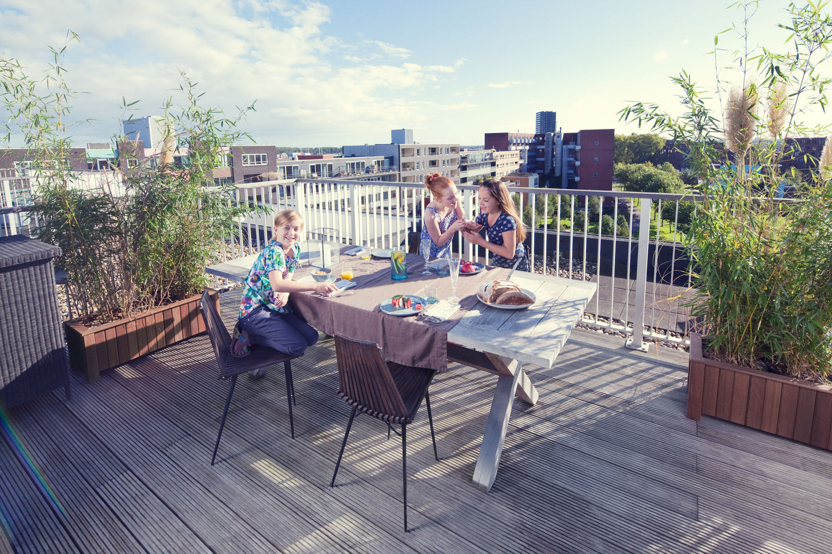 Dakterras.nl project Amsterdam Oud-Zuid, Dakterras.nl Dakterras.nl غرفة السفرة