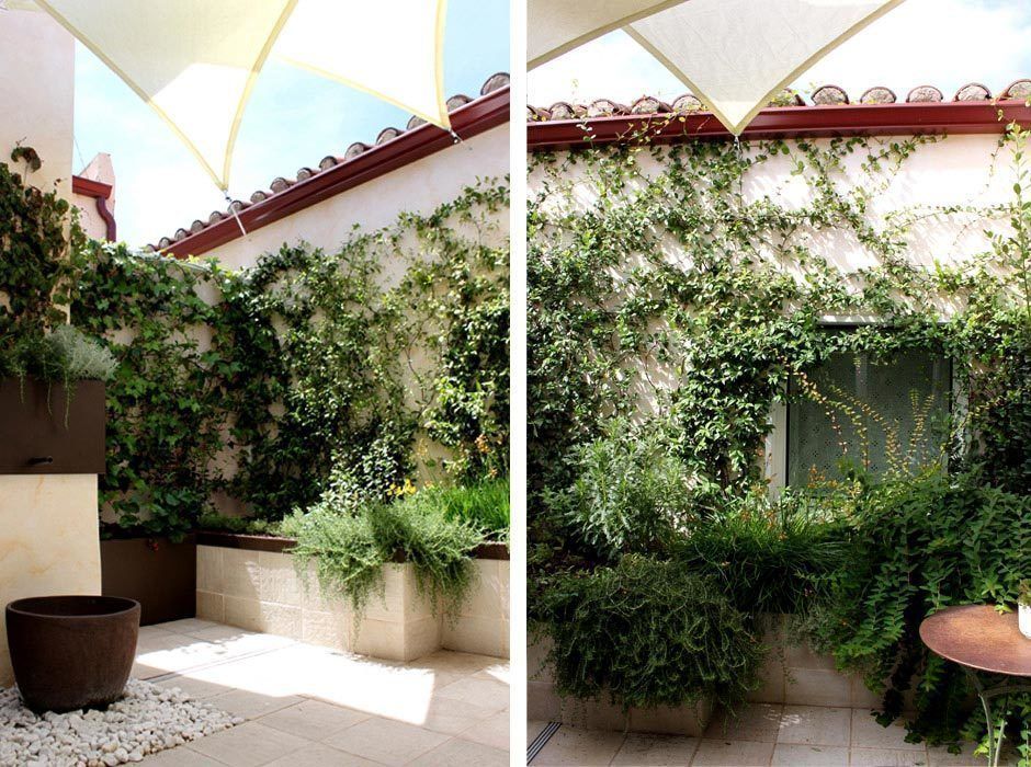 Jardín en Patio con Fuente, La Habitación Verde La Habitación Verde Jardines mediterráneos