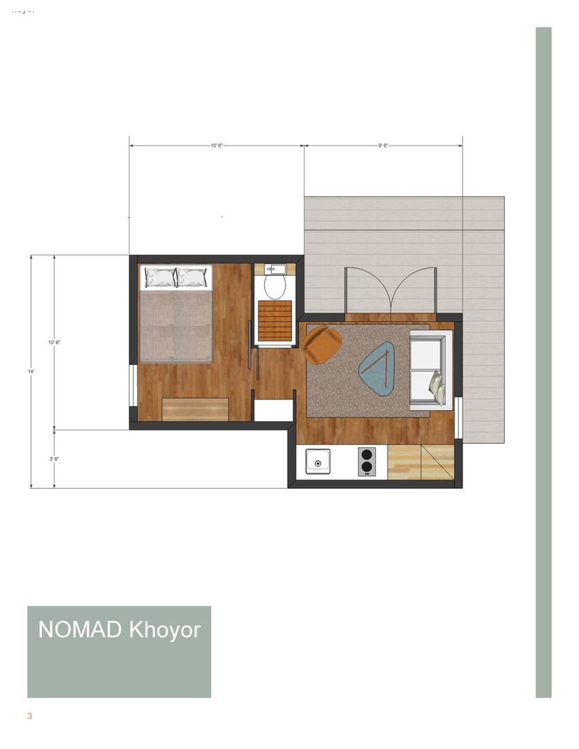 1 Bedroom on Suite,Livingroom,Kitchen homify