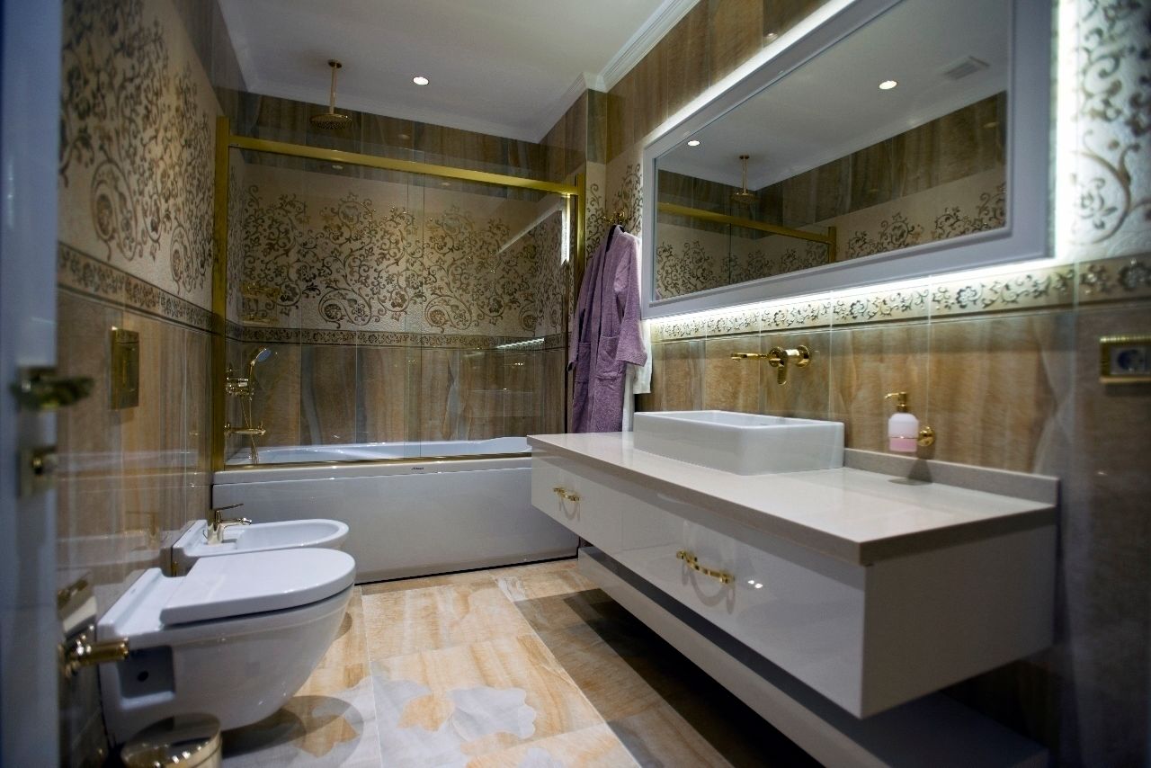 Yeşil Vadi Erguvan Evi, İstanbul., BABA MİMARLIK MÜHENDİSLİK BABA MİMARLIK MÜHENDİSLİK Modern Banyo