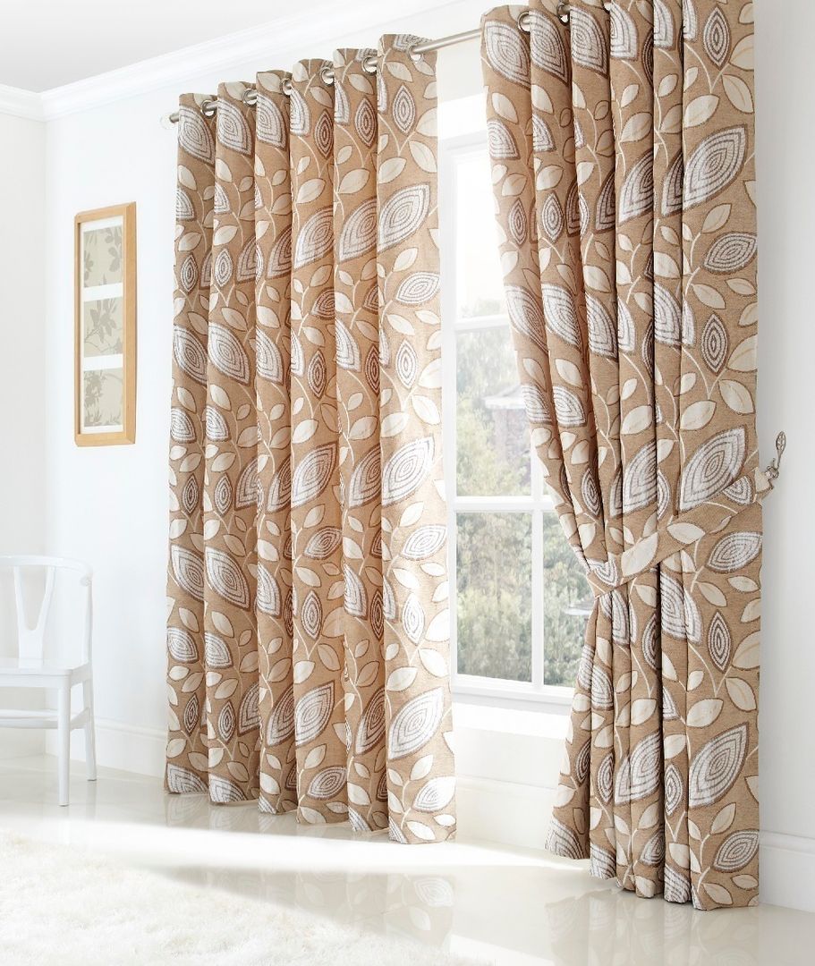 London Leaf Ring Top Curtains Century Mills غرفة المعيشة ديكورات واكسسوارات