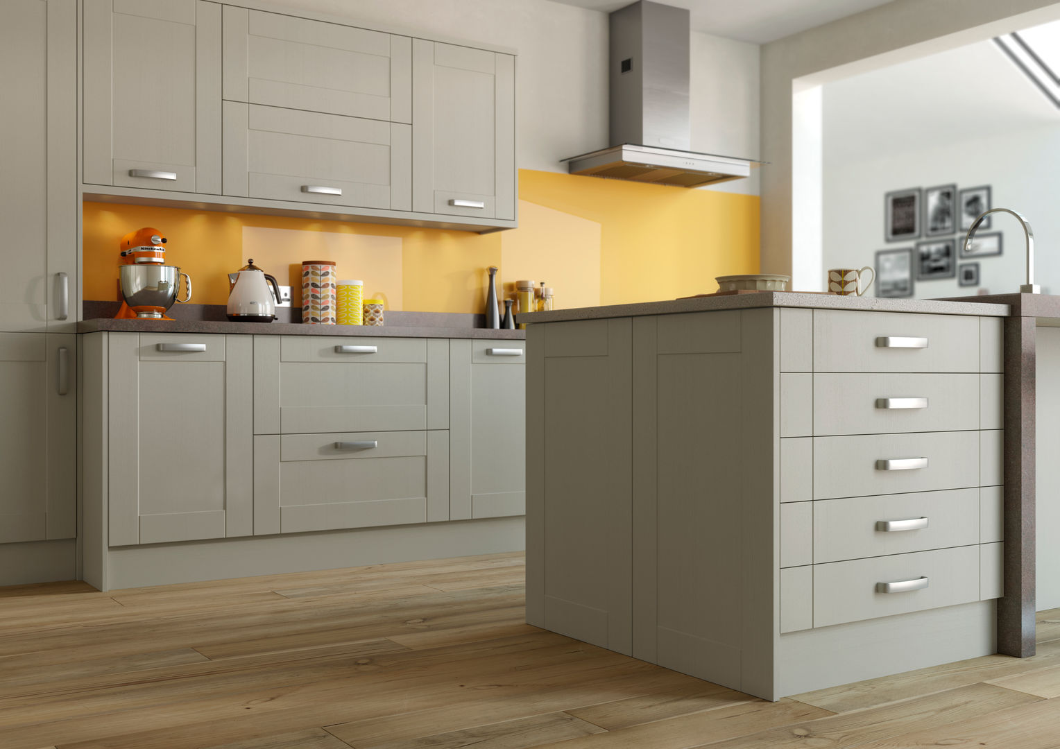 Melbourne Nutmeg Shaker Kitchen Sigma 3 Kitchens مطبخ رفوف وأدراج