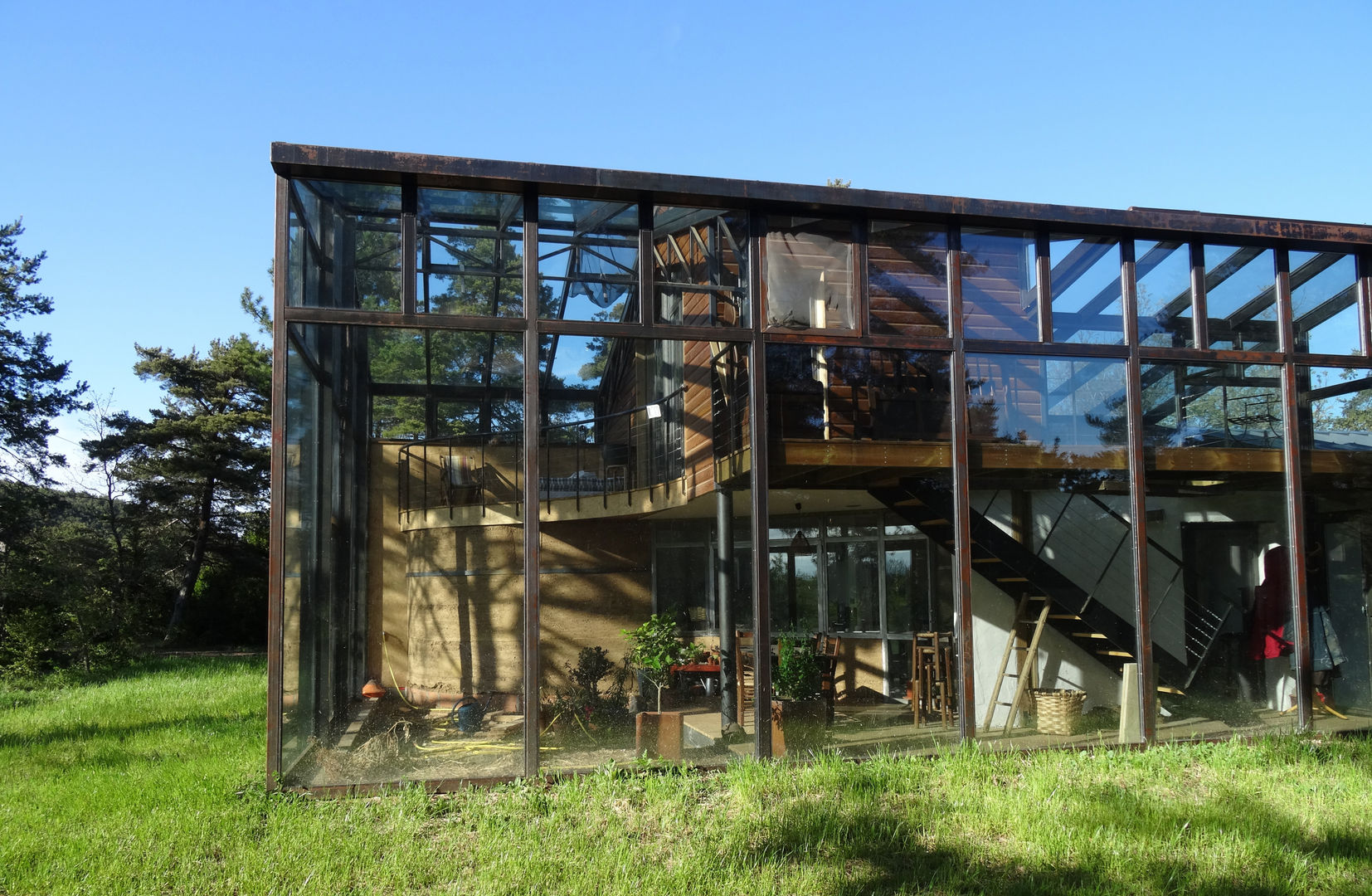 Maison bois sous verre..., eco-designer eco-designer Modern houses