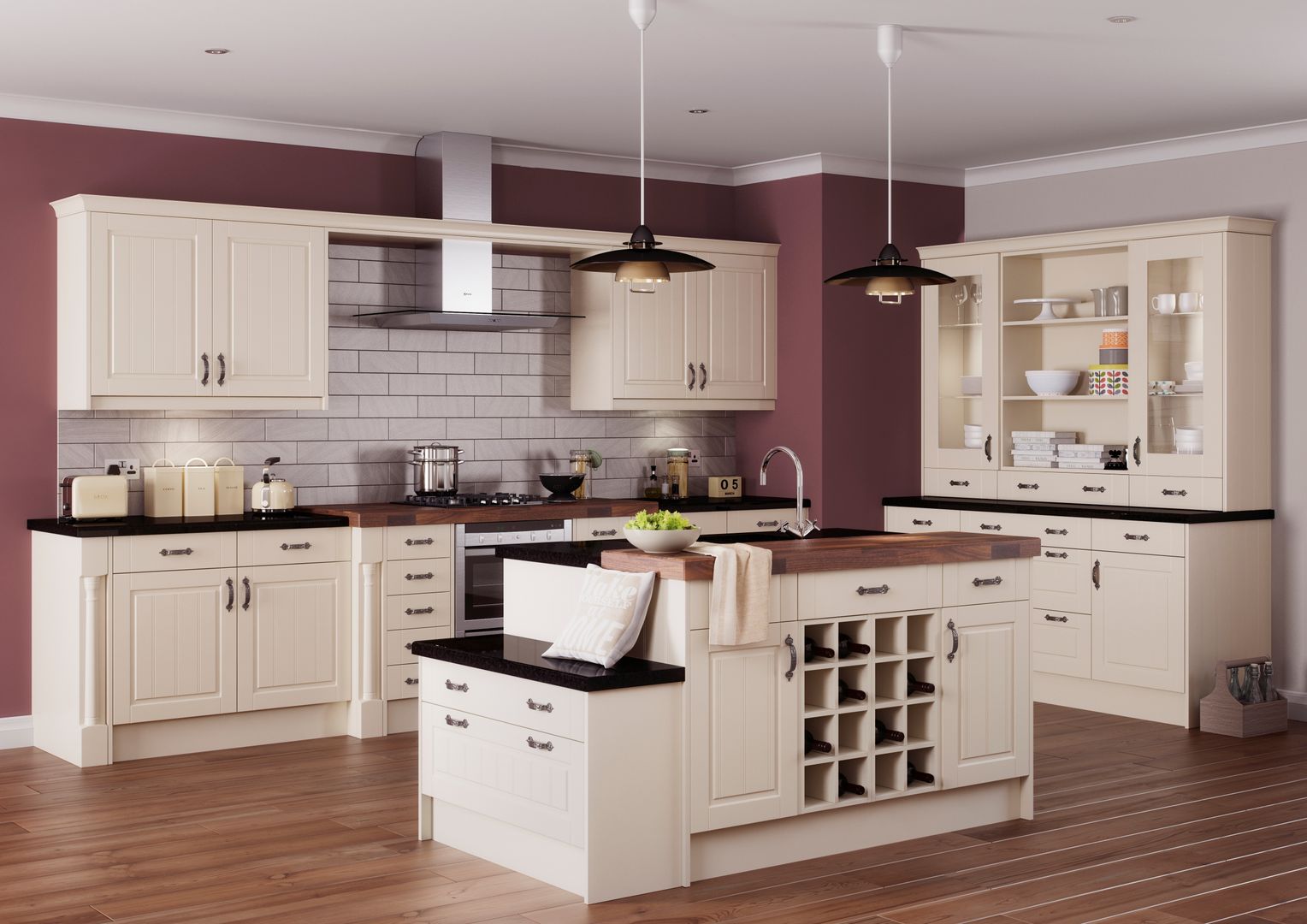 Arran Ivory Sigma 3 Kitchens Kırsal Mutfak Dolap & Raflar