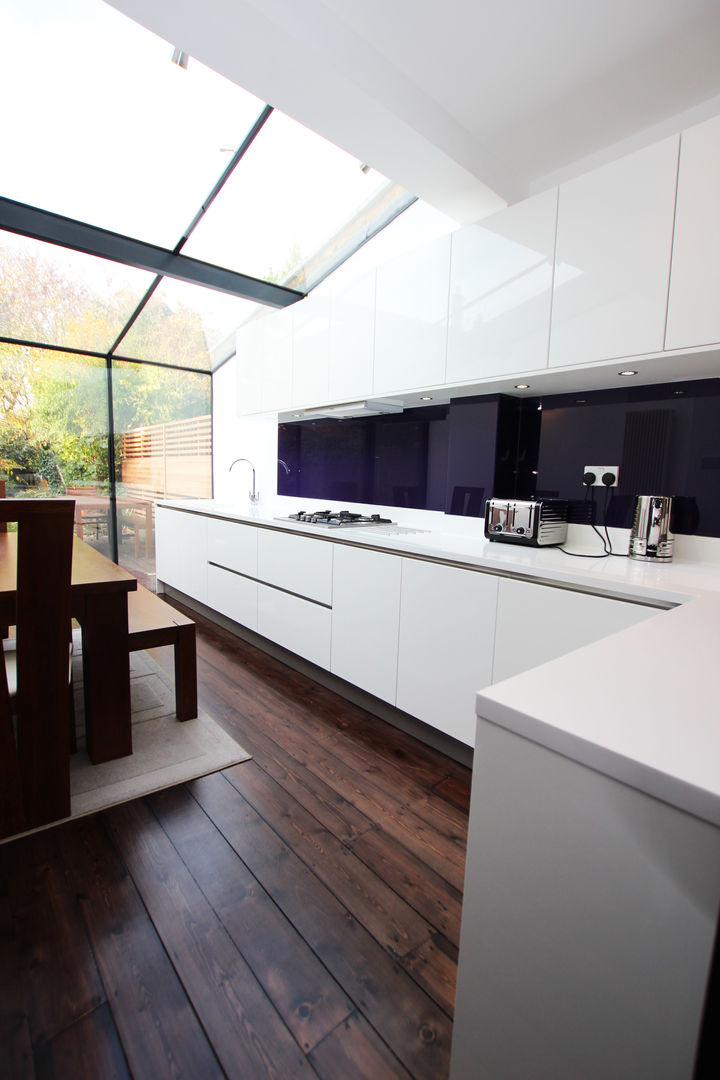 Glazed roof kitchen extension LWK London Kitchens Modern kitchen