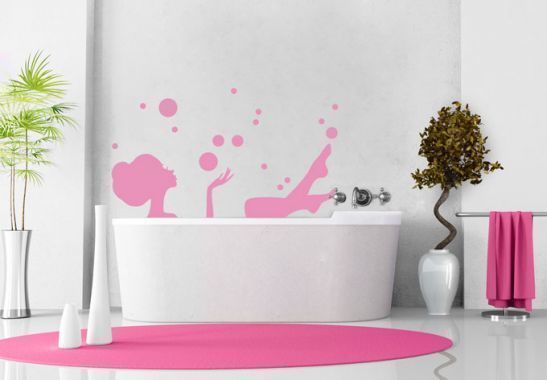 Déco pour la salle de bains , wall-art.fr wall-art.fr Eclectic style bathroom Bathtubs & showers
