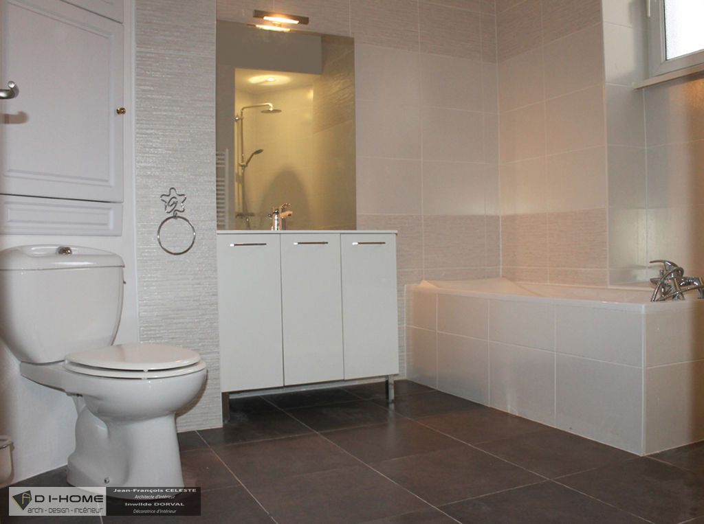 Appartement locatif T5 à STRASBOURG, Agence ADI-HOME Agence ADI-HOME 現代浴室設計點子、靈感&圖片