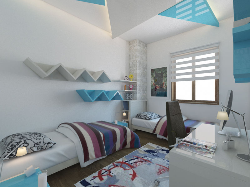 Konut Projesi, İNDEKSA Mimarlık İç Mimarlık İnşaat Taahüt Ltd.Şti. İNDEKSA Mimarlık İç Mimarlık İnşaat Taahüt Ltd.Şti. Modern style bedroom