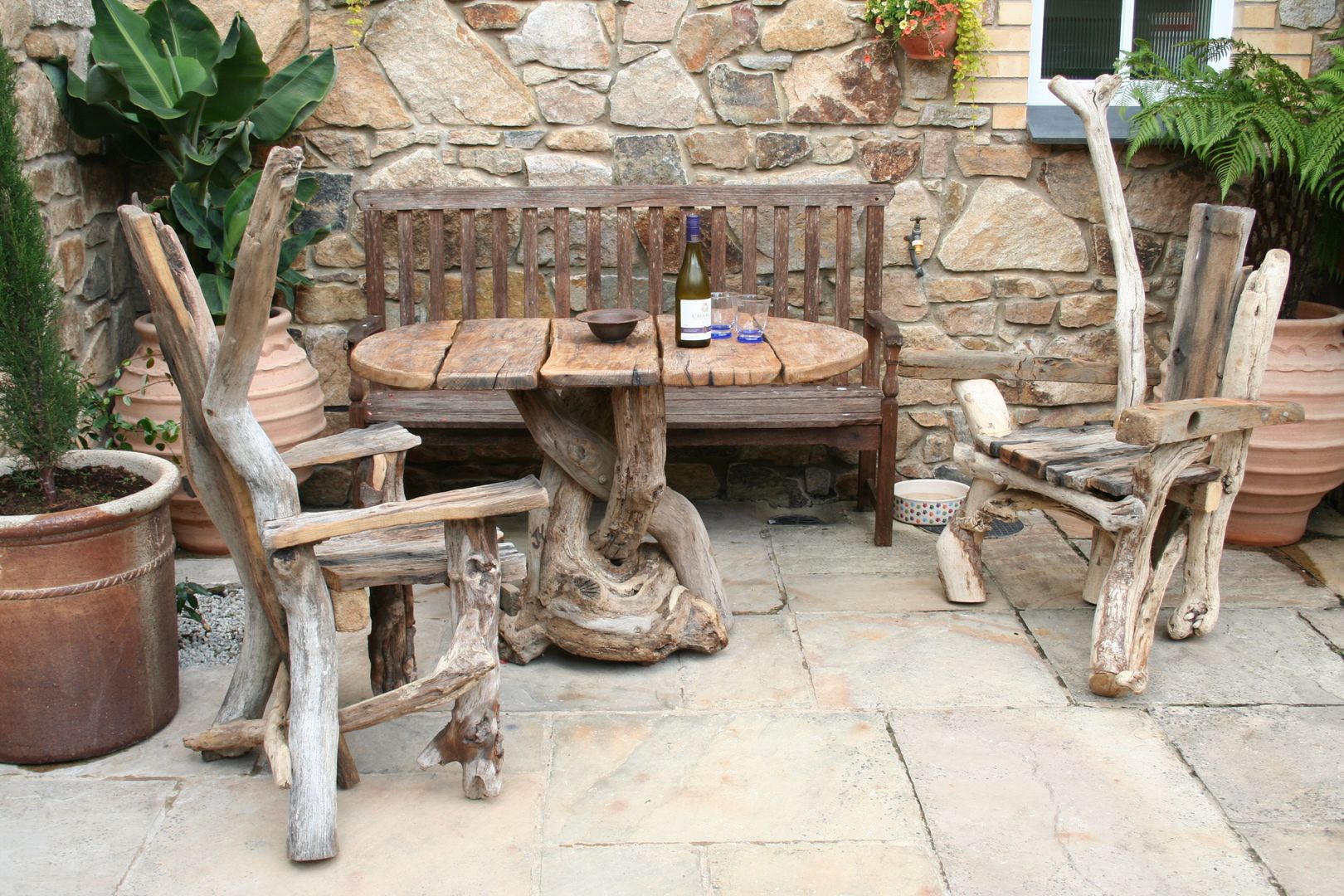 Driftwood Garden set Julia's Driftwood Rustic style garden Furniture