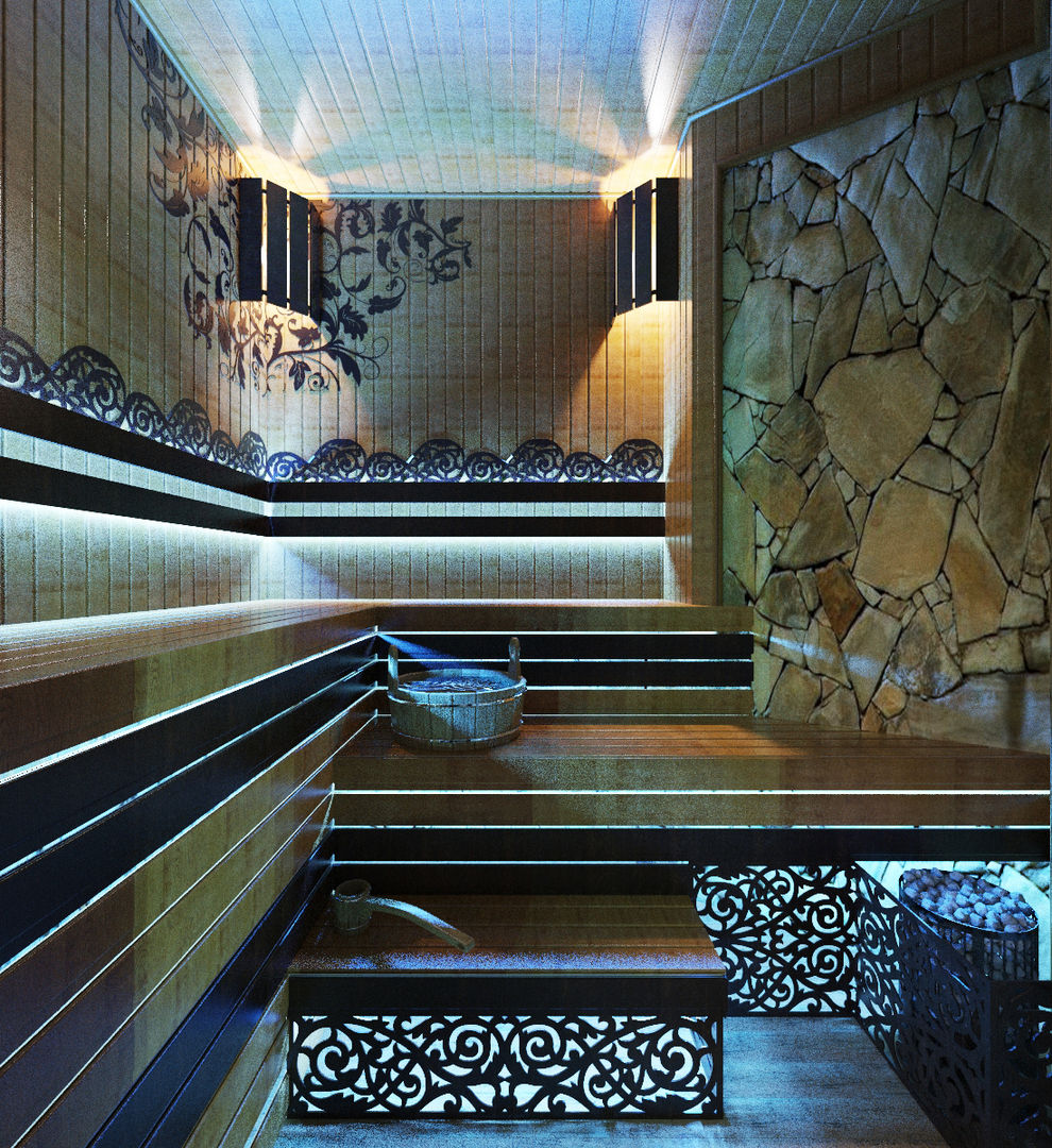 Ванная комната в стиле SPA салона, Студия дизайна ROMANIUK DESIGN Студия дизайна ROMANIUK DESIGN สปา