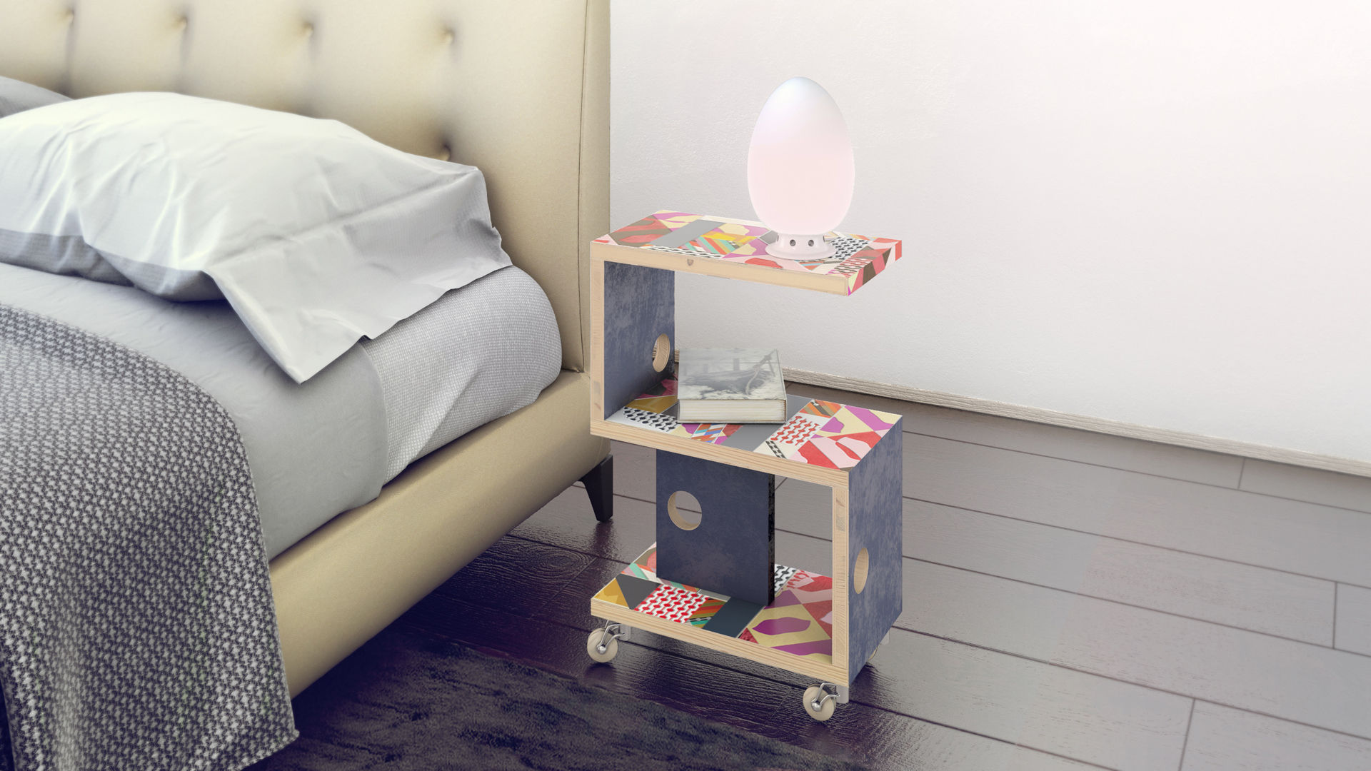 Rossellarama, 3D_DESIGNER_ALLA 3D_DESIGNER_ALLA Modern style bedroom Bedside tables