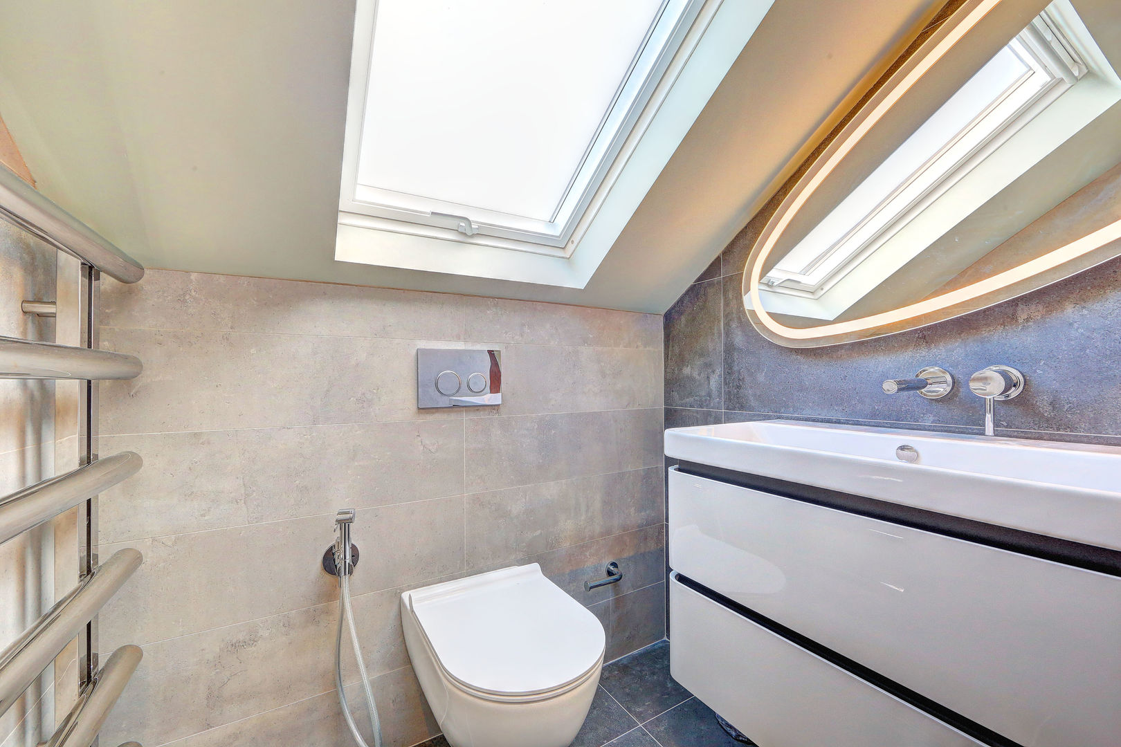 ​l-shaped dormer loft conversion wandsworth homify Bagno moderno