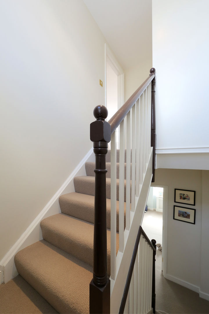 ​double mansard loft conversion chelsea homify Modern corridor, hallway & stairs