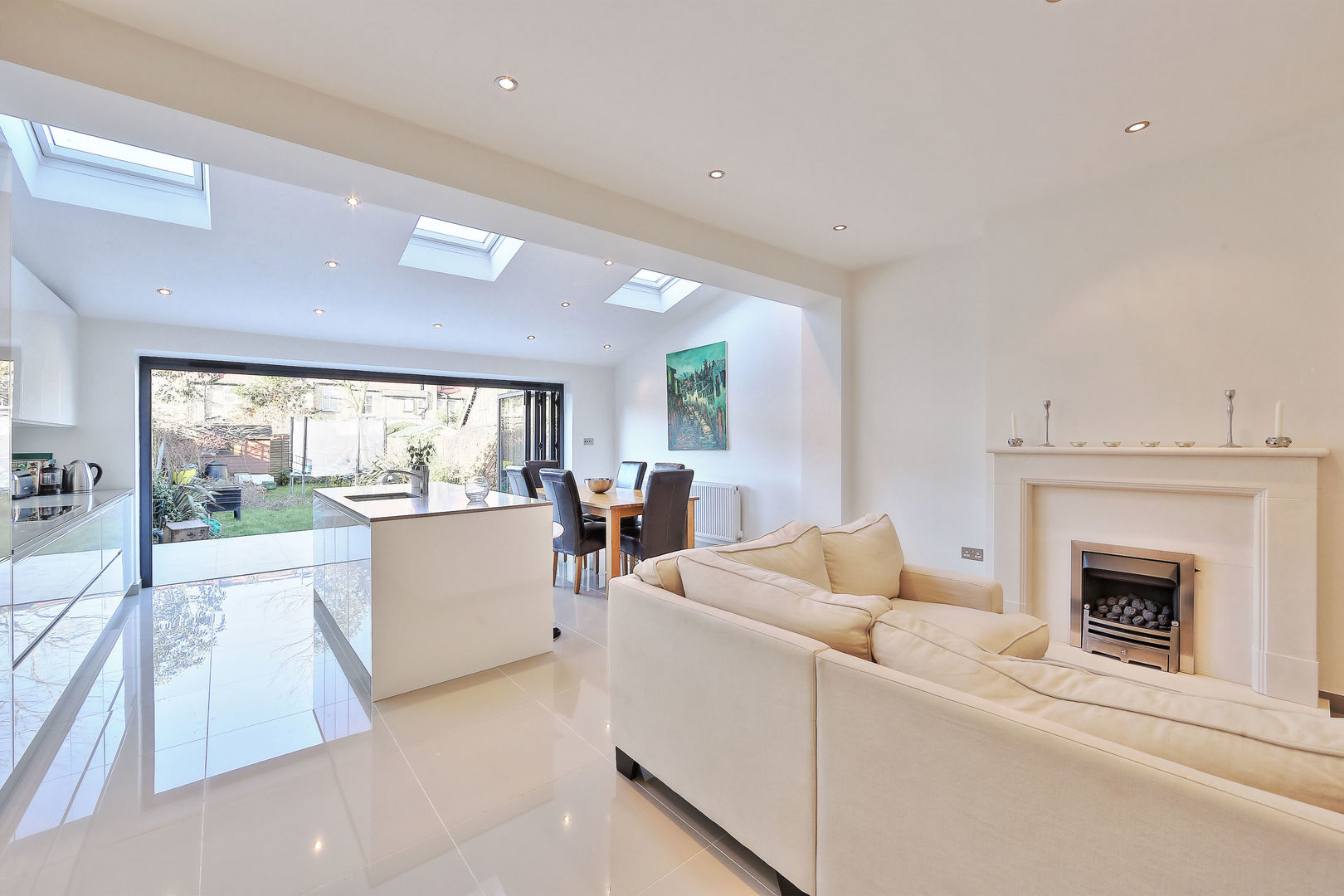 ​kitchen rear extension ealing with pitched roof homify Modern kitchen