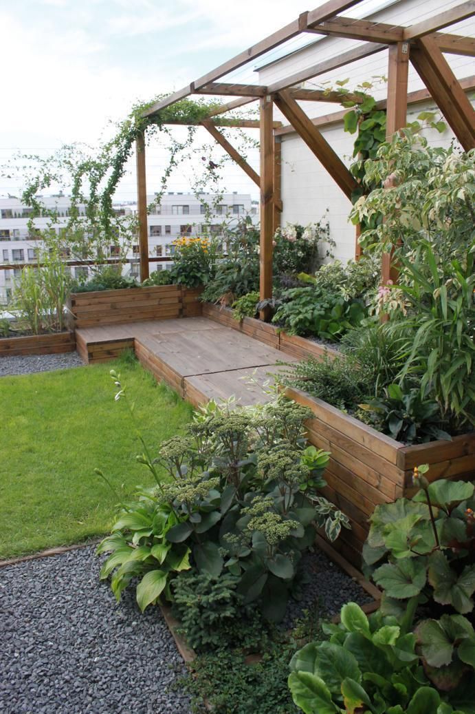 Taras na dachu, GREENERIA GREENERIA Jardines de estilo moderno