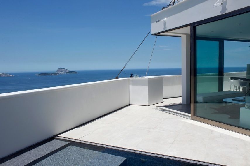 Vista terraço House in Rio Varandas, marquises e terraços modernos