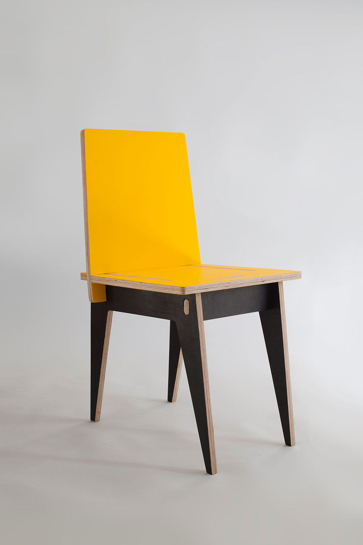 homify Minimalist dining room Chairs & benches