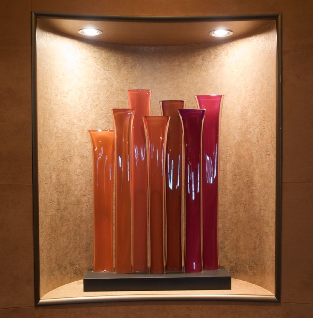 Rachael Woodman's commissioned Glass Tubes for Arcadia homify Ticari alanlar Etkinlik merkezleri