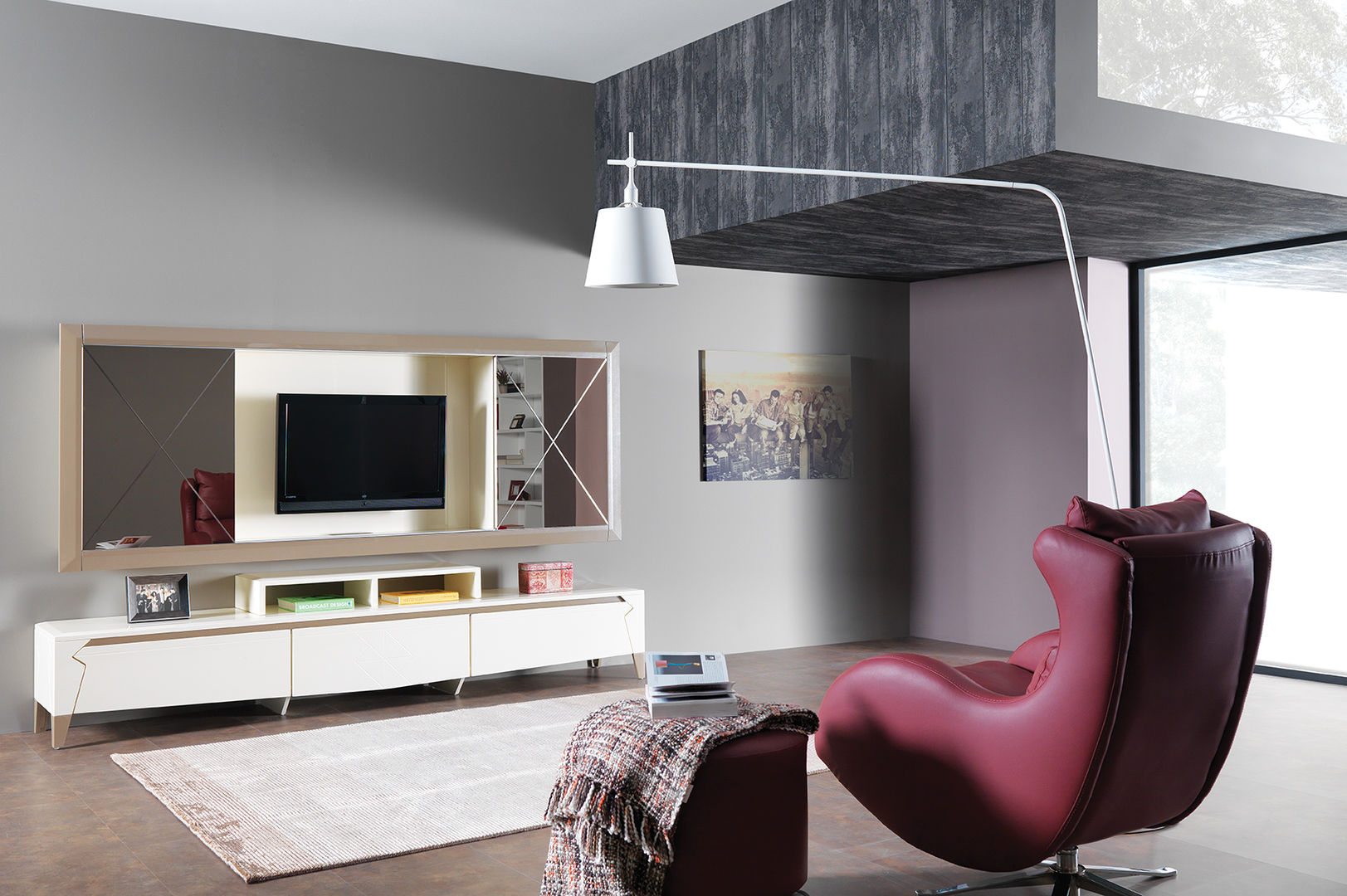 İber yaşam ünitesi, Trabcelona Design Trabcelona Design Salas de estar modernas TV e mobiliário