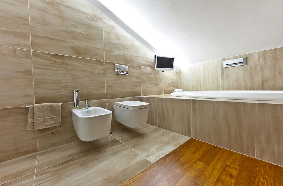 casa s_f, Andrea Stortoni Architetto Andrea Stortoni Architetto Modern Banyo