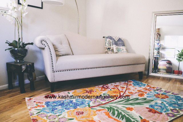 chainstitch wool rugs, kashmir modernart gallery kashmir modernart gallery أرضيات سجاد