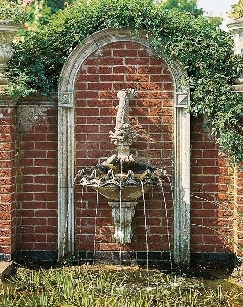 Antiker Wandbrunnen Sandstein - Cheriton Werner Klopfleisch OHG Kolonialer Garten Schwimmbecken und Teiche