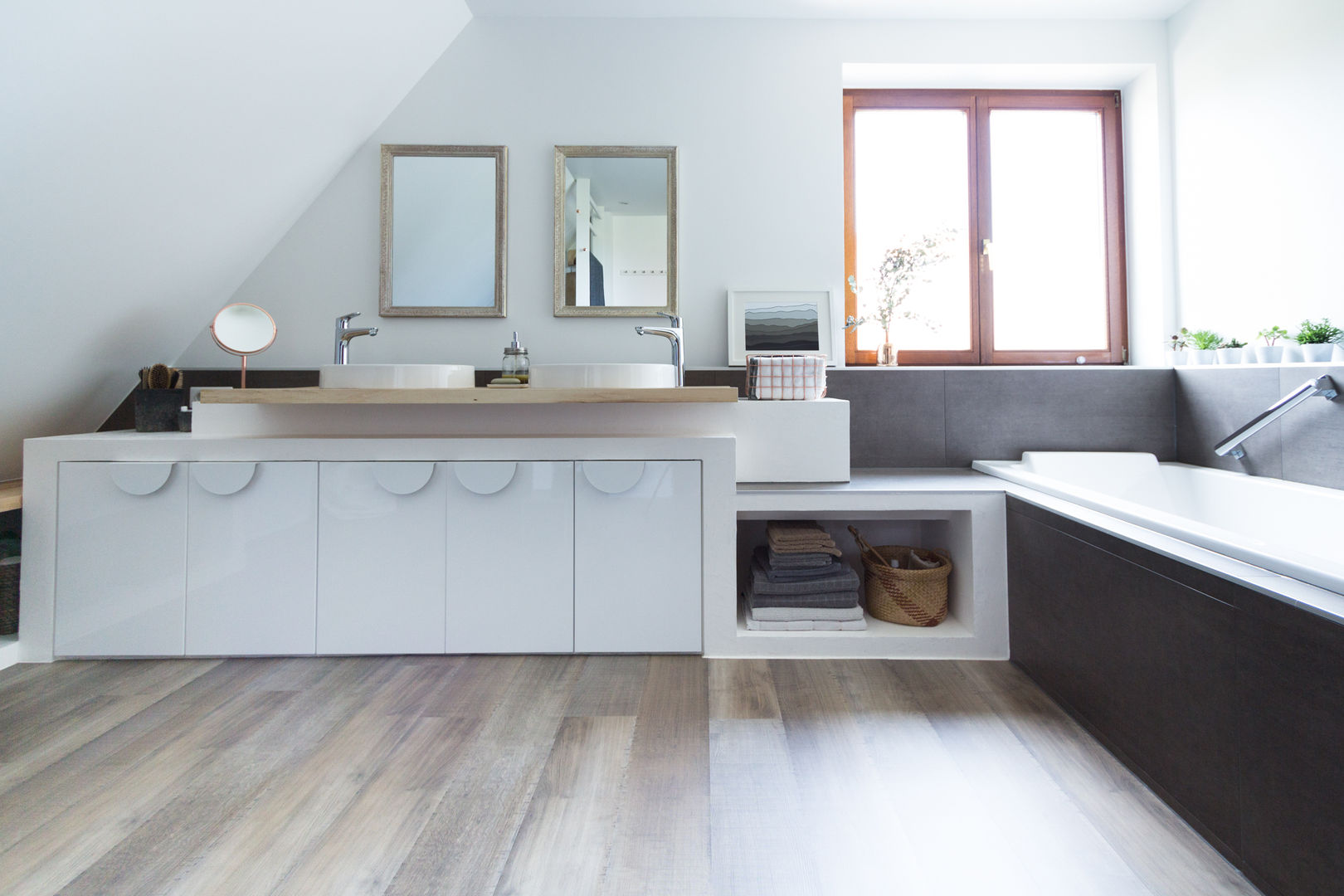 RENOVATION D'UNE SALLE DE BAINS, EK Architecte EK Architecte Bagno in stile scandinavo