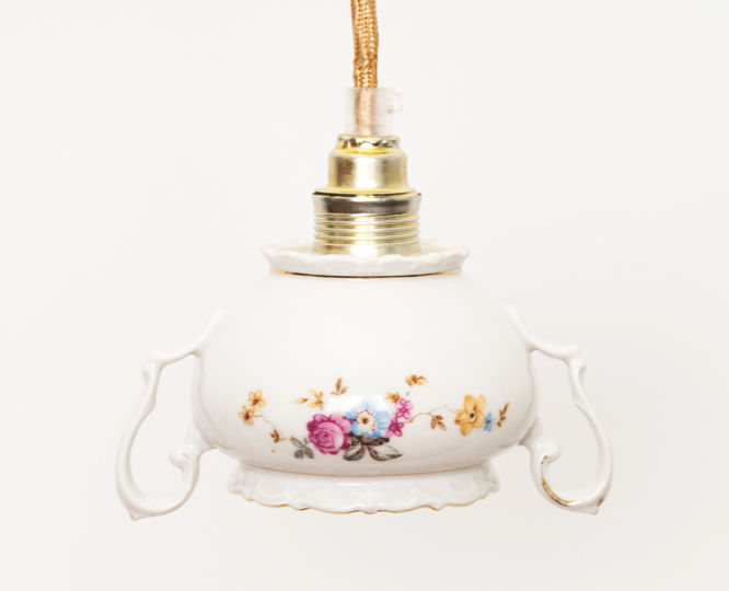 Lieselotte Hängelampen aus Vintage Porzellan, Lieselotte Lieselotte 廚房 照明