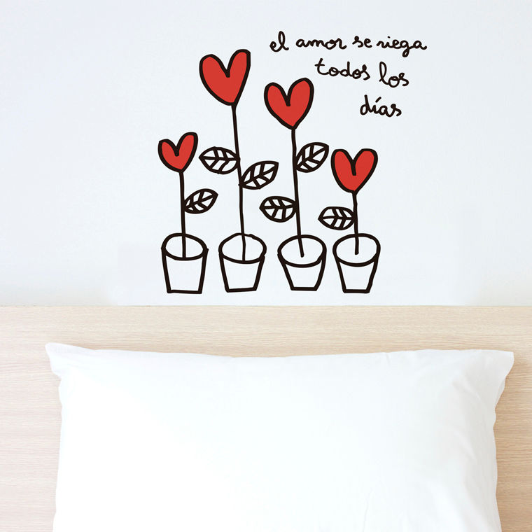 Vinilos de amor ::: Love wall stickers, Chispum Chispum Minimalistische Wände & Böden Wanddekorationen