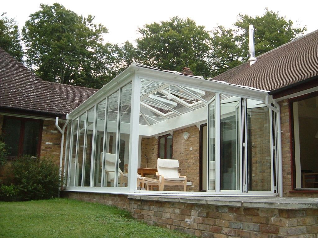 Glas-Faltwand SF 75, Projekt England SUNFLEX Aluminiumsysteme GmbH Klassischer Wintergarten