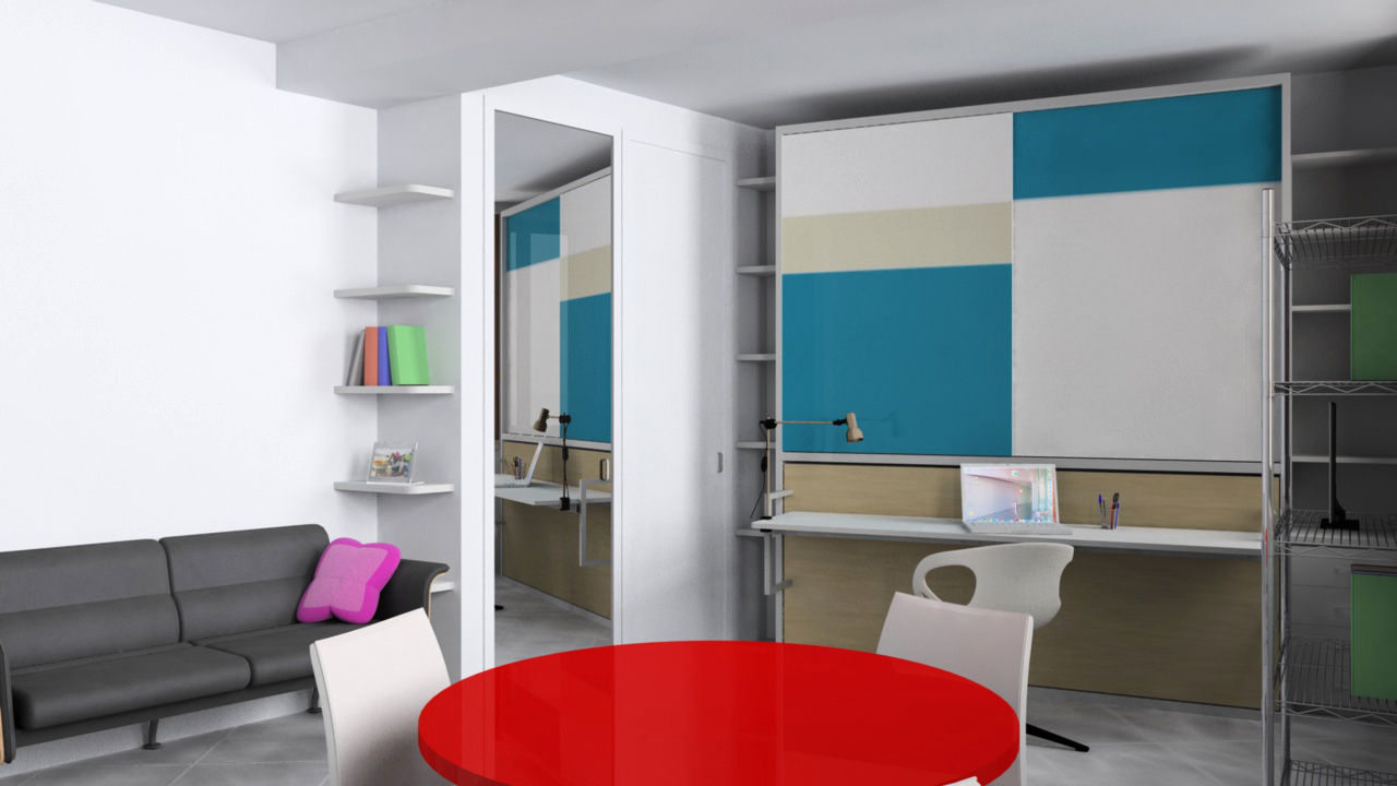 Monolocale trasformabile, Gentile Architetto Gentile Architetto Modern style study/office