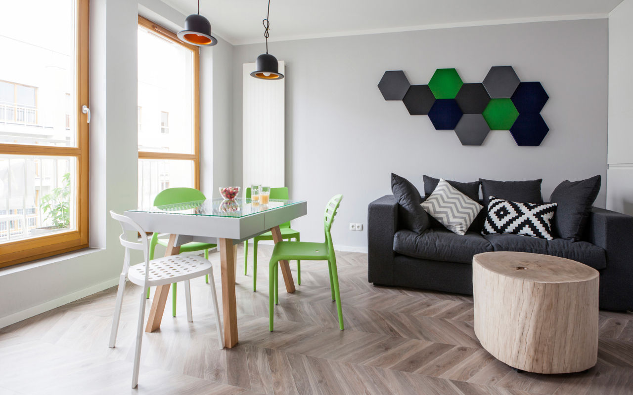 Mieszkanie ze skandynawskim zacięciem, Kameleon - Kreatywne Studio Projektowania Wnętrz Kameleon - Kreatywne Studio Projektowania Wnętrz Scandinavian style living room
