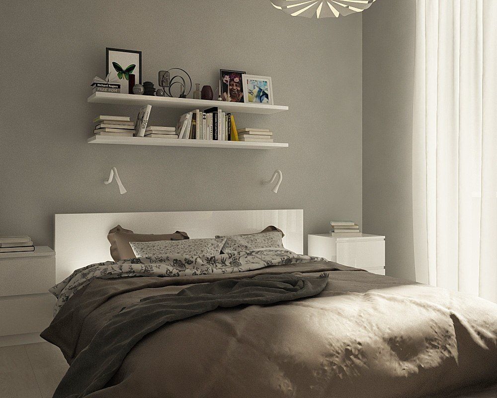 Нюансы белого, CO:interior CO:interior Scandinavian style bedroom