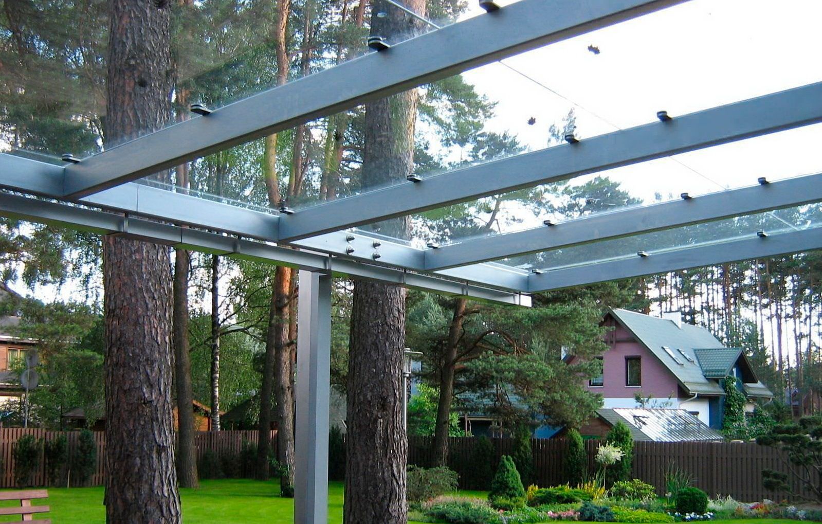 Aluminium-szkło Glass Art Klasyczny balkon, taras i weranda Akcesoria i dekoracje