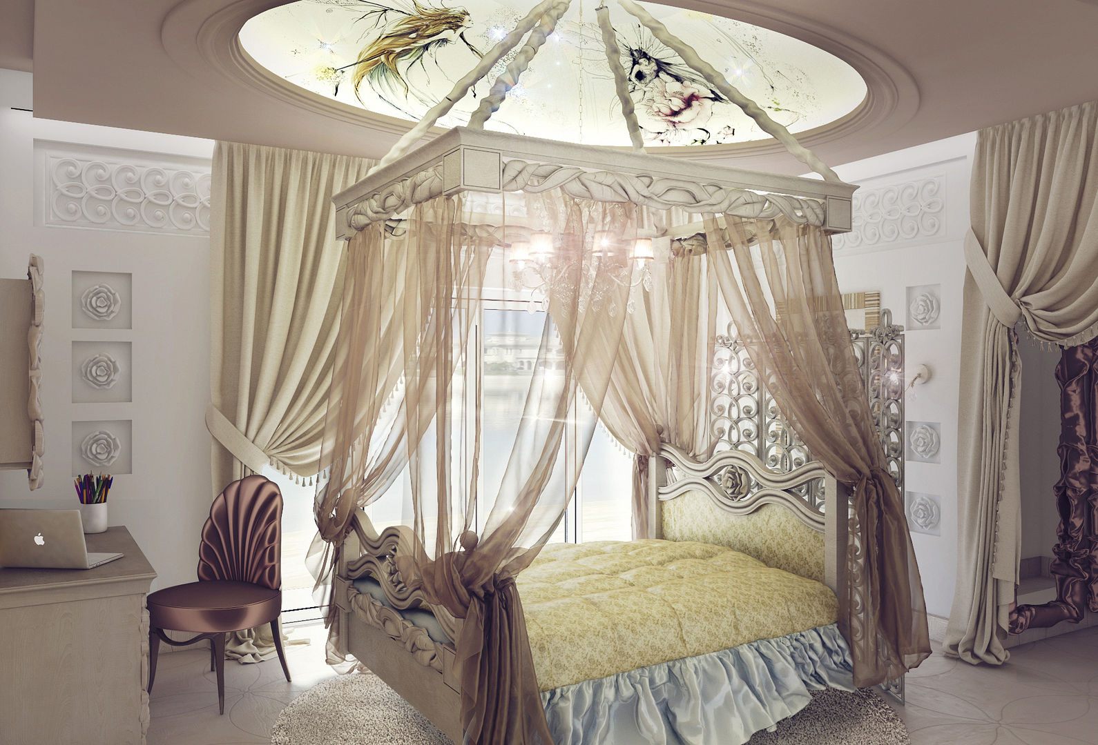 LORA BERGIY "daughter room", 3D_DESIGNER_ALLA 3D_DESIGNER_ALLA Camera da letto eclettica