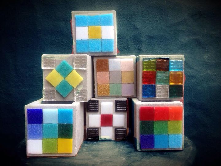 Macetas de cemento 7x7 cm ArteSana Jardines de estilo moderno Floreros y macetas