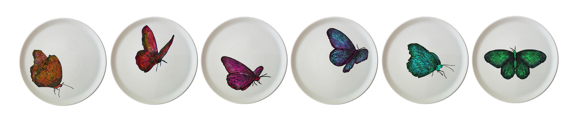 Butterflies, Anne Wodrascka Anne Wodrascka غرفة السفرة Crockery & glassware