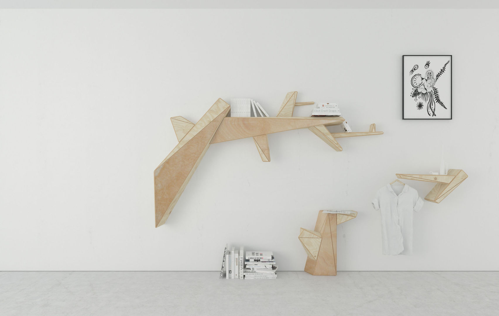 300 SERIES , t design t design Modern living room Shelves
