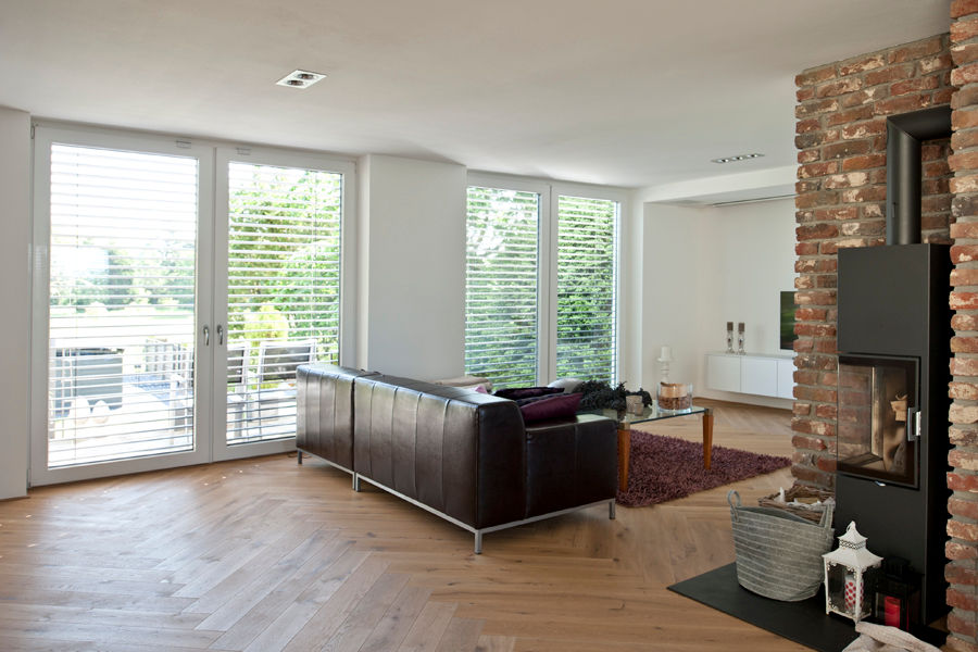 Umbau Einfamilienhaus in Düsseldorf, Architekturbüro J. + J. Viethen Architekturbüro J. + J. Viethen Living room