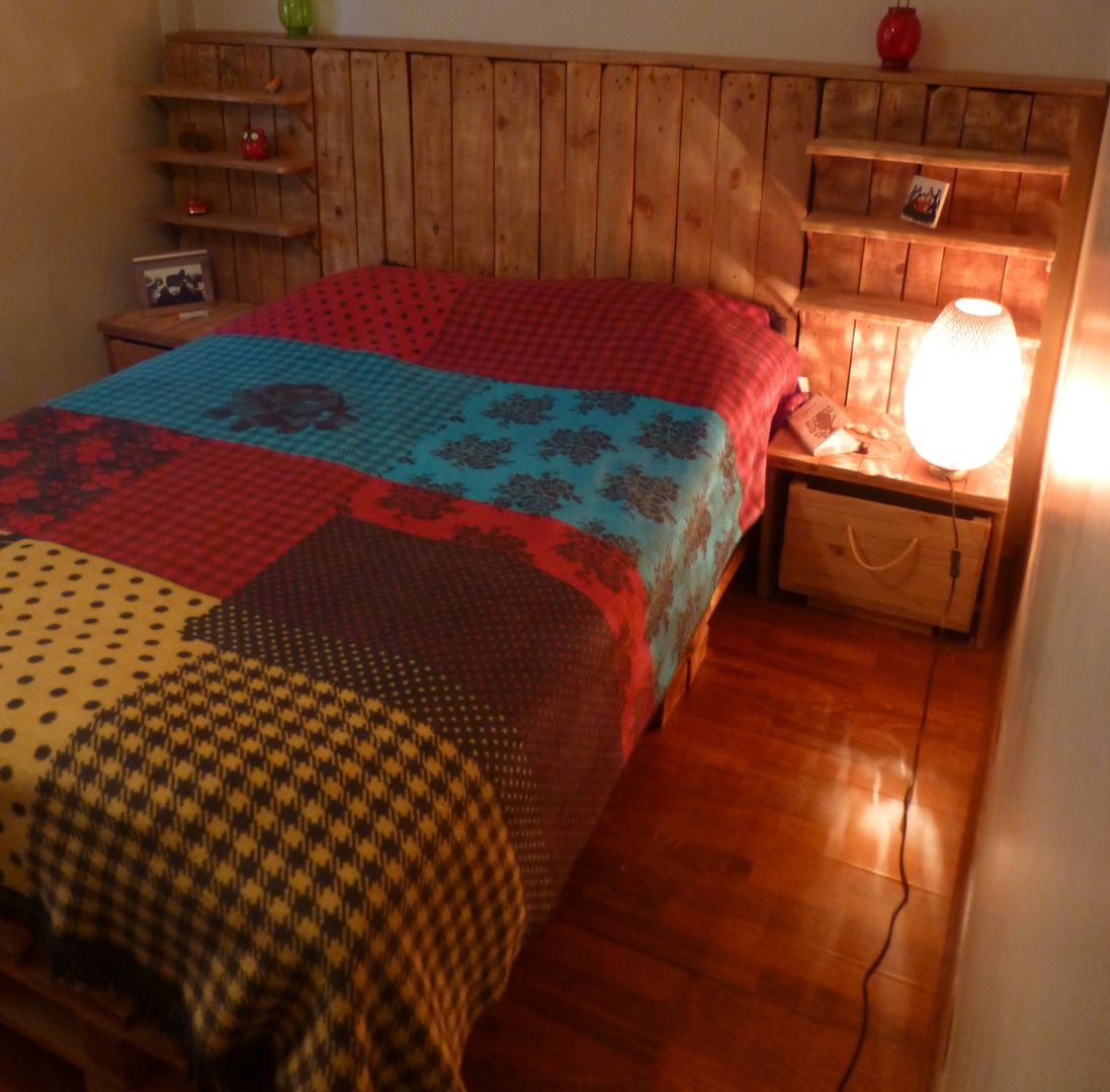 Palet Yatak Odası, Atölye Butka Atölye Butka Rustic style bedroom Beds & headboards