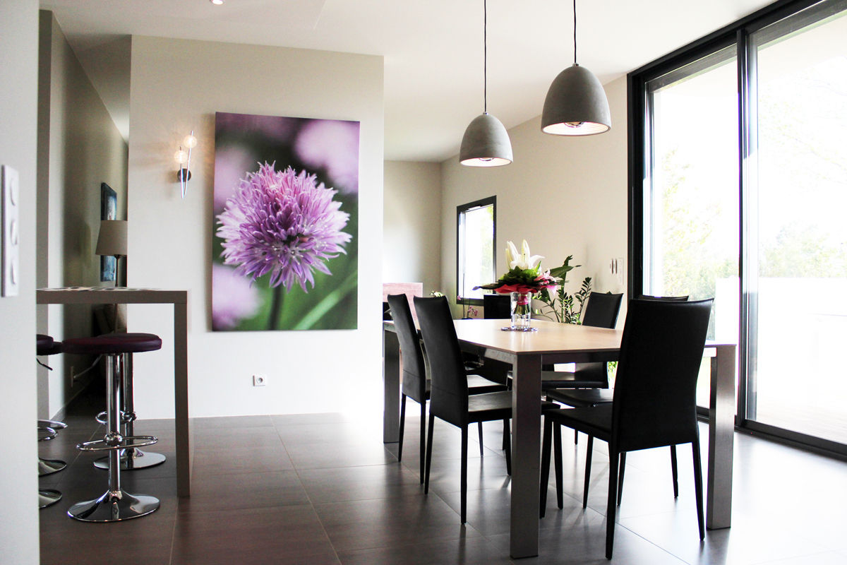 Maison individuelle - Région toulousaine, Atelier d'architecture Pilon & Georges Atelier d'architecture Pilon & Georges Dining room