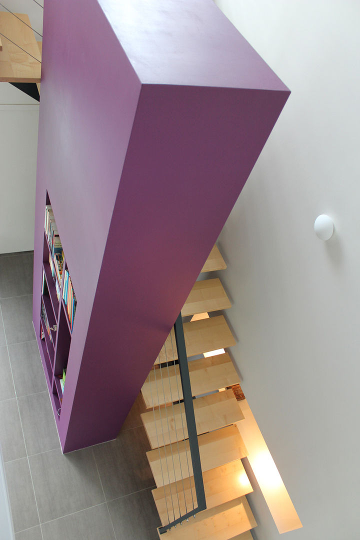 Maison individuelle - Région toulousaine, Atelier d'architecture Pilon & Georges Atelier d'architecture Pilon & Georges Modern Corridor, Hallway and Staircase