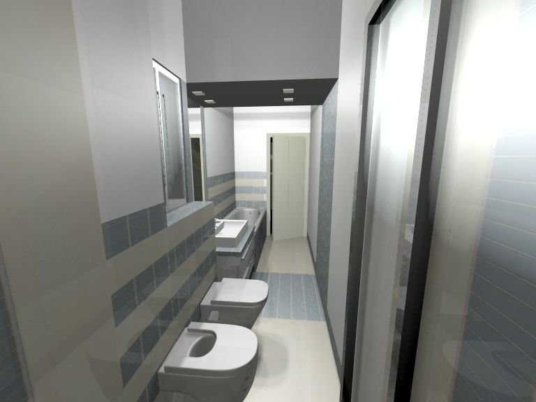 il bagno sui toni del grigio, Antonella Liguori Architetto Antonella Liguori Architetto Modern Banyo