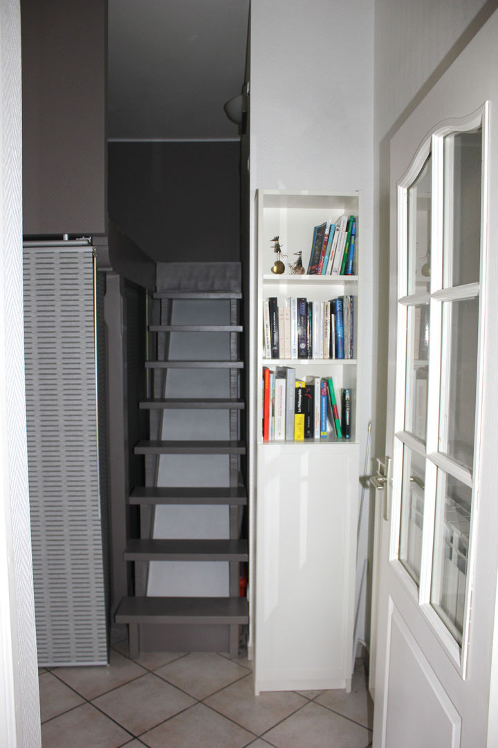 L'accès à la mezzanine homify Chambre moderne