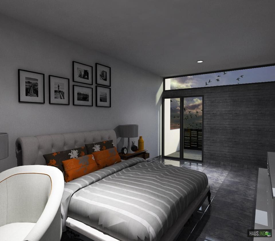 CASA RB, hausing arquitectura hausing arquitectura Kamar Tidur Modern Beds & headboards