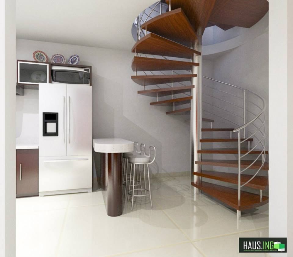 CASA SO, hausing arquitectura hausing arquitectura Modern corridor, hallway & stairs