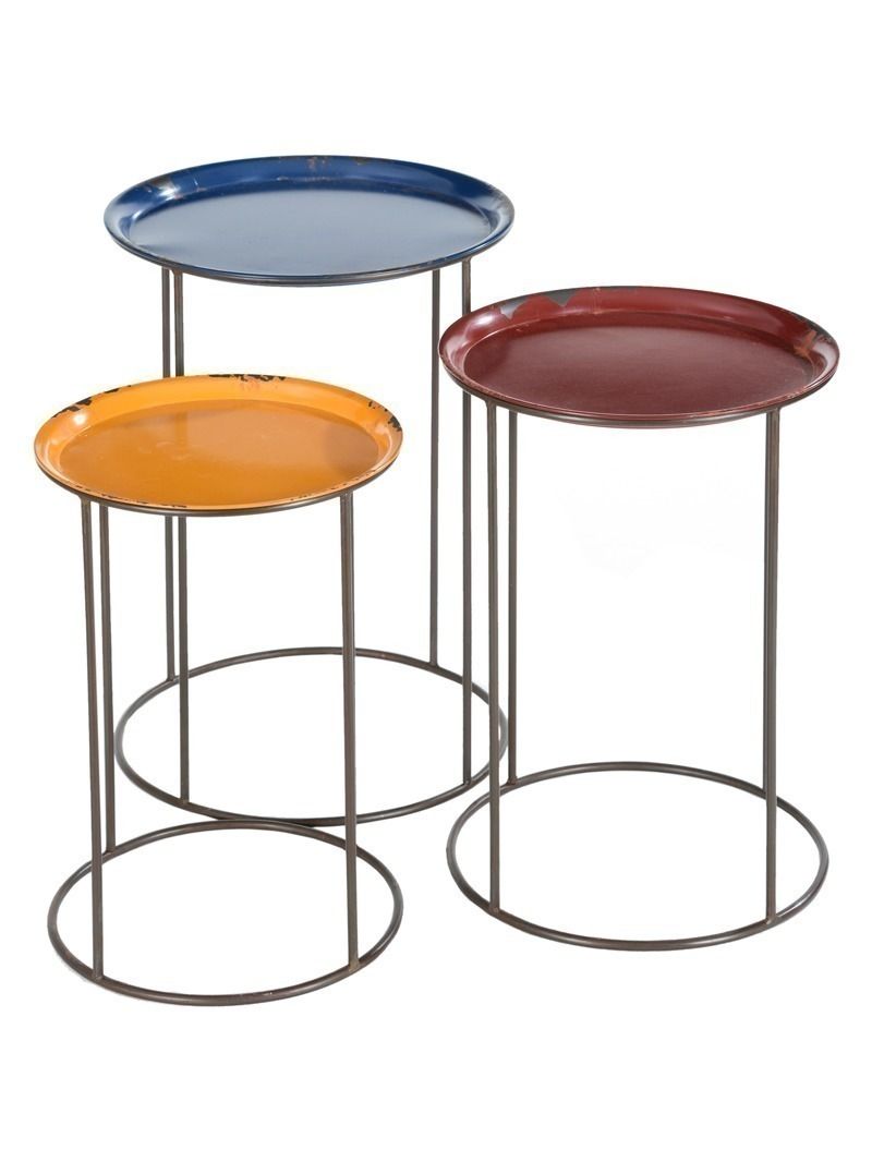 Colour Pop Nesting Tables Luku Home Phòng khách phong cách công nghiệp Side tables & trays