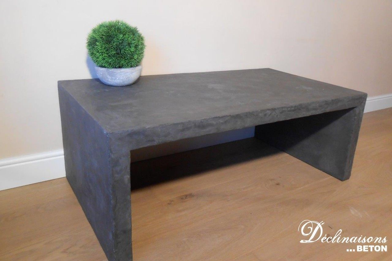 Meuble en béton ciré (MORTEX), Déclinaisons beton Déclinaisons beton Eclectic style living room Side tables & trays